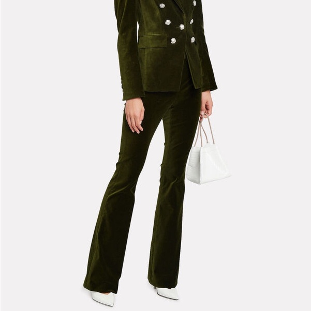 Veronica Beard Colt Flared Velvet Pants